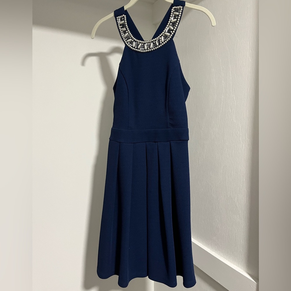 Beaded blue dress - size small